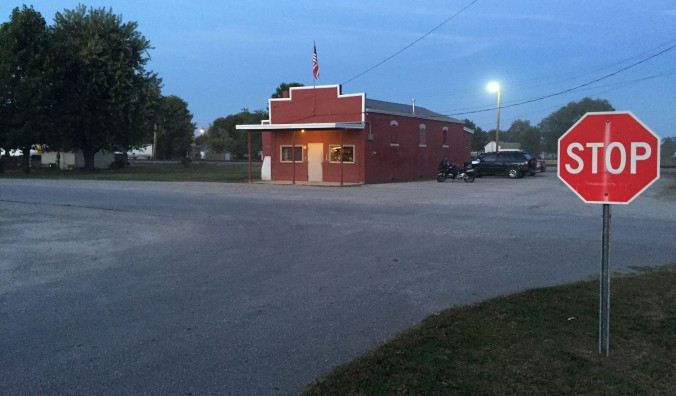 The Brick, a burger and beer joint, located in Jonesville, Indiana, off I-65, first opened for business in the early 1900s. During Prohibition it became a gas station. Its current look is from the 70s, fake wood paneling and naugahyde booths and bar stools.