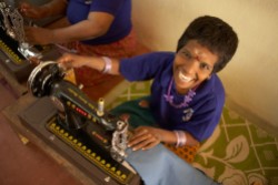 Families For Children opened a training school in 2013 for its developmentally and physically challenged residents. Each resident develops a skill compatible with their abilities. This is the Upcycling department where used denim clothes are recycled into other products such as laptop and yoga mat bags.